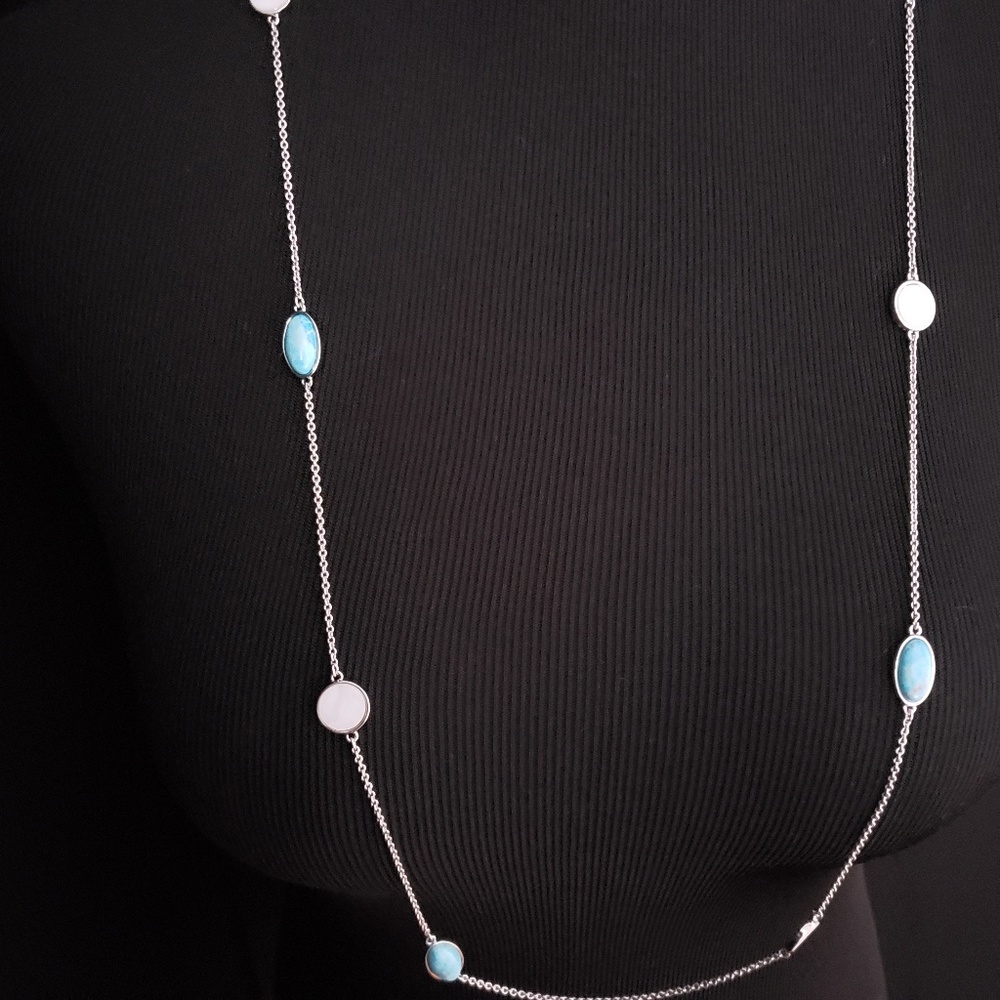 LOFT Turquoise & Mother-of-Pearl Necklace